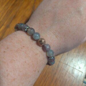 Pink quartz bracelet